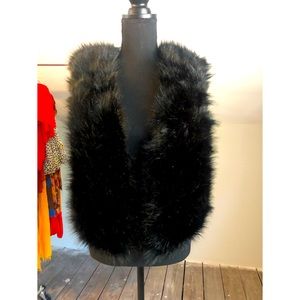 Black Fur Vest